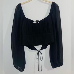 Black Tie Back Top